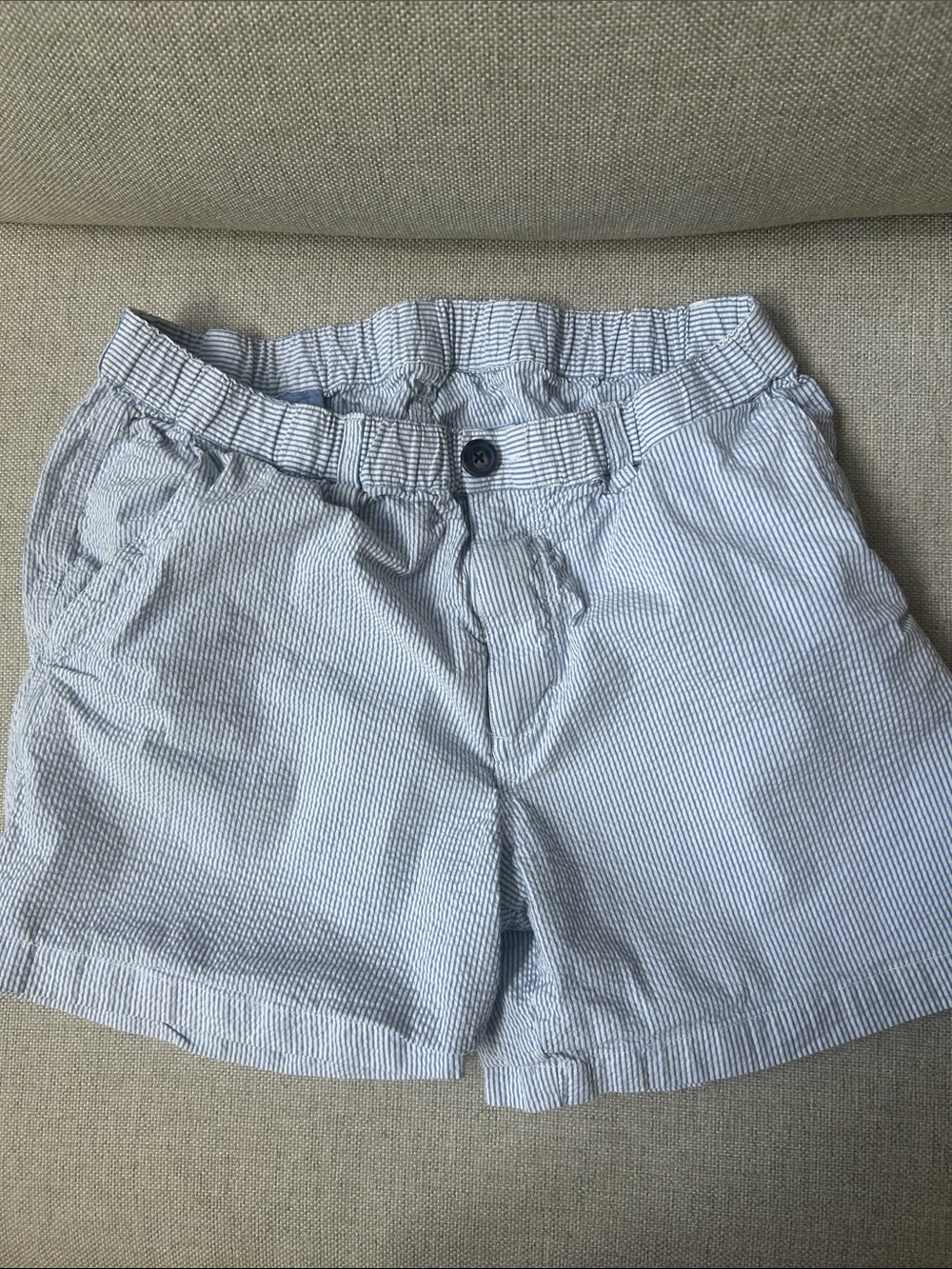 chubbies Blue & White Pinstripe Flat-Front Shorts